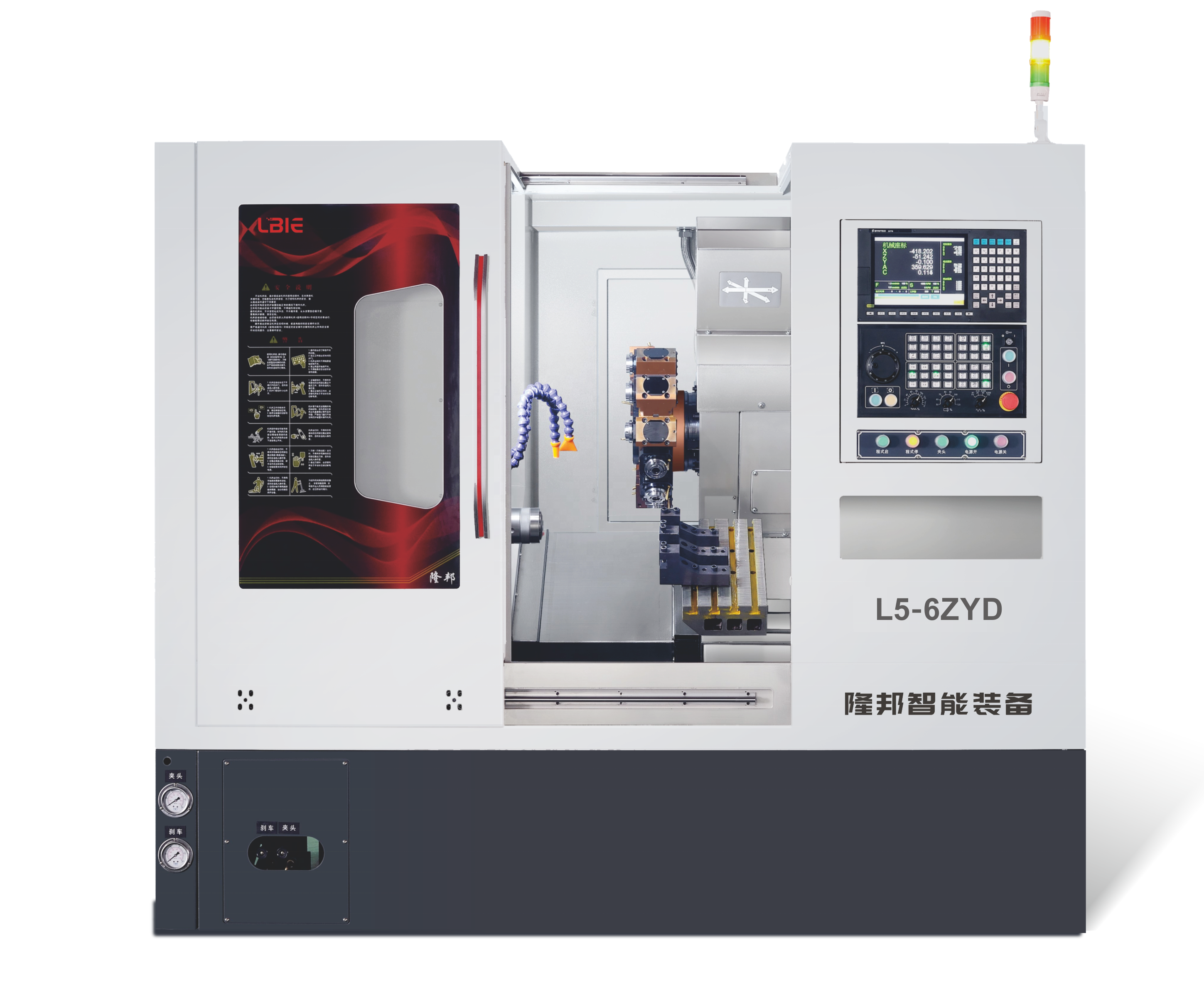 High Speed 3 Axis swiss Type Automatic Lathe 4500rpm Spindle Speed