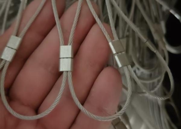 Quality 1.2mm SS 7*19 Mesh Size 20mm Flexible Stainless Steel Cable Mesh For Fence for sale