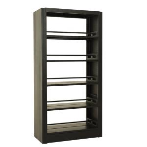 China 80kg / Layer Double Sided Movable Bookcase Metal Shelves on sale