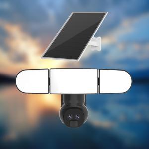 Wholesale 12X Zoom Continuous Recording Security Camera 2MP 4MP Solar Floodlight Camera from china suppliers