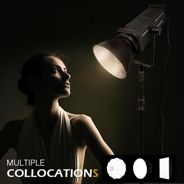 600w high power black large spotlight dual color temperature 2700k-7500k suitable for industrial lighting