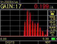 (A-SCAN) Ultrasonic Color Waveform Corrosion Thickness Gauge