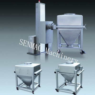 3kw Post Hopper Packaging Machine Column Lifting Mixer For Pharm Industry