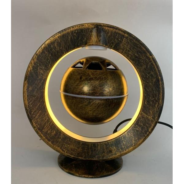 360 rotating led light magnetic levitation floating wireless bluetooth speaker for gift