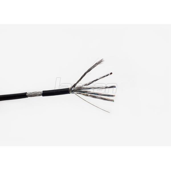 Waterproof S / FTP Copper Network Cable , Solid Bare Copper Network Cable 0.5m