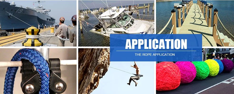 Polypropylene PP 8 Strand Floating Rope for Ship Mooring with Low Elongation