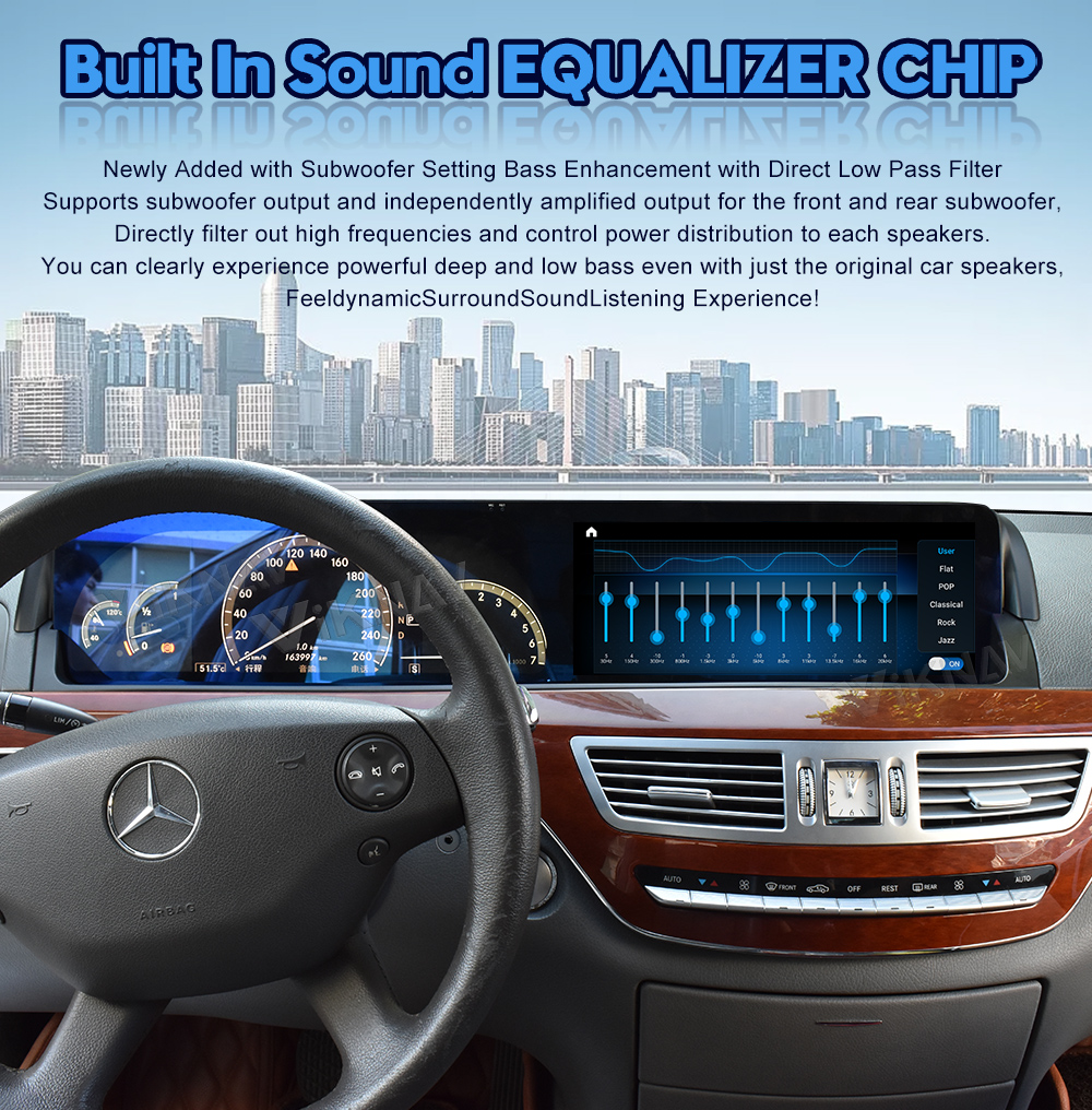 Multimedia Player Wireless Carplay Android Car Head Unit For Mercedes Benz S Class