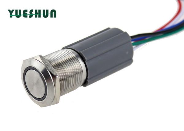 Quality Self Locking φ22mm SPST Anti Vandal Push Button Switch for sale