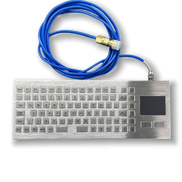Stainless Steel Industrial Keyboard With Touch Pad IP67 Signal Isolation Barrier