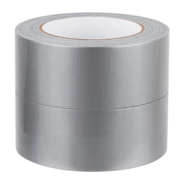 Custom Printed 220U Silver Print Heavy Duty Gray Rubber Duct Tape With Acrylic Adhesive