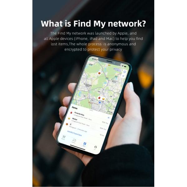 3V Smart Bluetooth GPS Lost Item Tracker For Apple Find My APP ITag Anti Lost Reminder