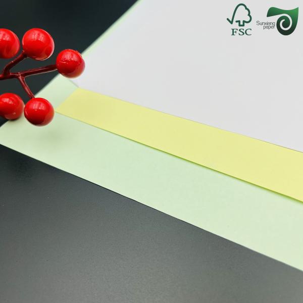FSC White Canary Pink Blank CFB NCR Carbonless Copy Paper For Laser And Inkjet Printers