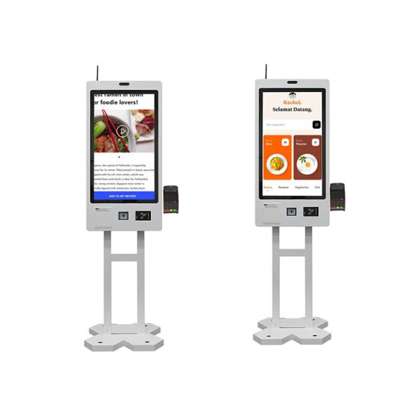 Scan Code Touch Screen Computer Kiosk Machine Restaurant Standing Touch Screen