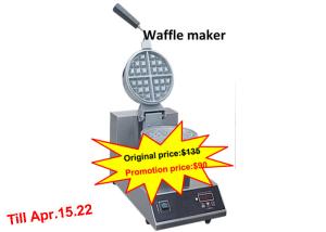 China Professional Industrial Waffle Maker 220V Table Top Electric Waffle Machine on sale