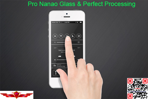 Anti-Shatter & Anti-Scratch PRO 2.5D 9H 0.3MM Tempered Glass Screen Protector For Iphone5