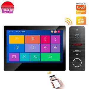 Wholesale IP/WiFi 4 Wire HD Touch Screen Video Intercom Smart Home Tuya Wire/Wireless Video Door Phone Doorbell from china suppliers