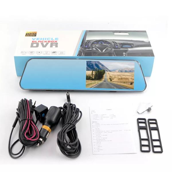 4.5inch 1080p 12MP Reversing Dual View Dash Cam With Interior Camera