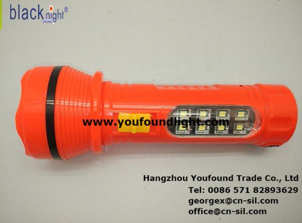 Quality BN-401-1S Emergency Lighter Solar Torchlight LED Flashlight with Side Lamp for sale