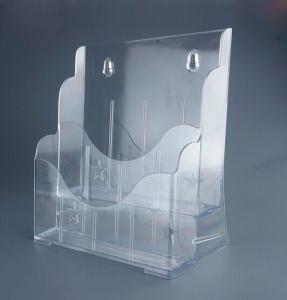 China wall transparent acrylic display rack, Propaganda magazine rack on sale