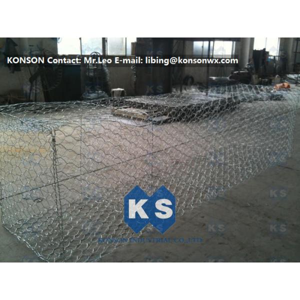 High Strength Gabion Box Basket 3x1x1 Wire Mesh Cage For Reinforce Fabric