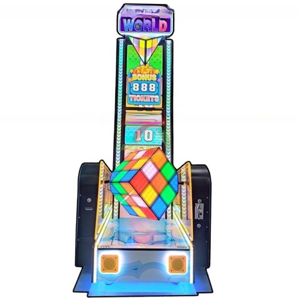 Entertainment game park indoor single player ticket redemption magic cube world rolling game machine for sale