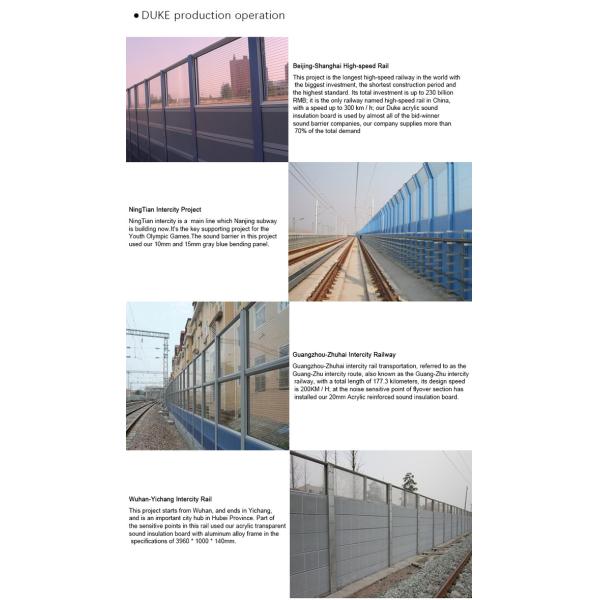 Highway Airport Clear Anti UV Cast Acrylic Sheet Soundproof 20mm