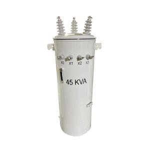 China Three Phase Pole Mounted Transformer Oil Immersed  13800V to 480Y/277V 75KVA on sale