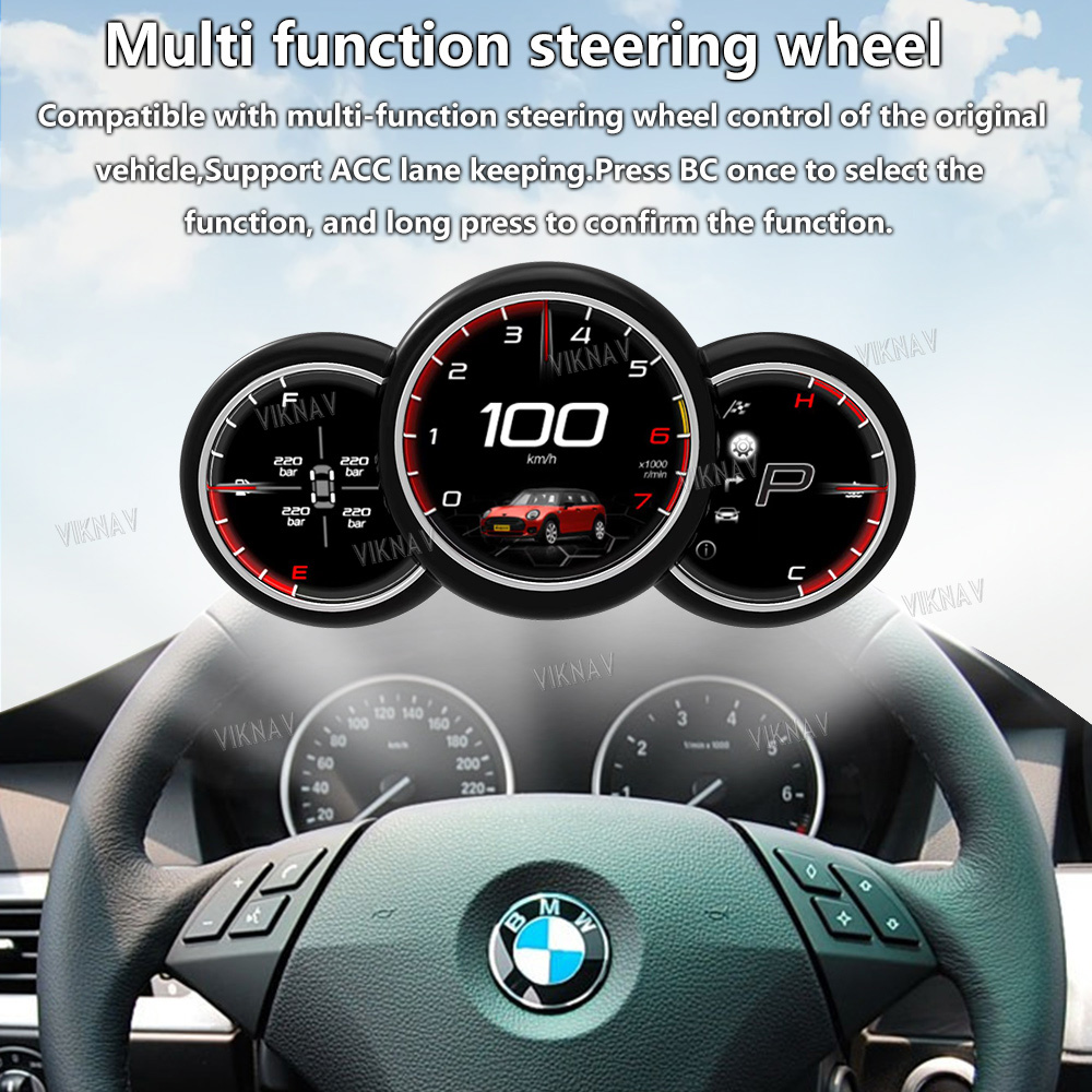 Viknav For BMW MINI F56 Instrument Digital Dashboard Panel Upgrade Speedometer LCD Smart Screen HD Cluster