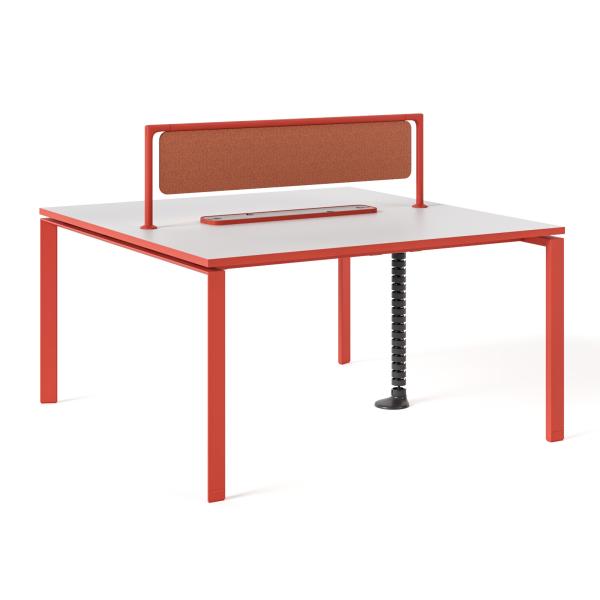 Quality FLEX 2 person double-sided workstation  Computer Workstation Face To Face For Team Collaboration Red for sale