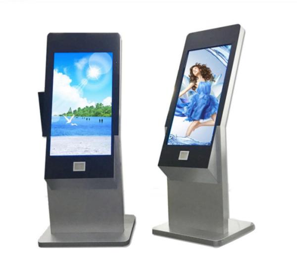 Quality 43 Inch Floor Stand Interactive IR Touch Screen Kiosk Computer Totem With Webcam And Scanner for sale