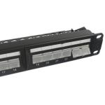 1U 24 Port Keystone Unshielded Patch Panel Keystone RJ45 DustProof