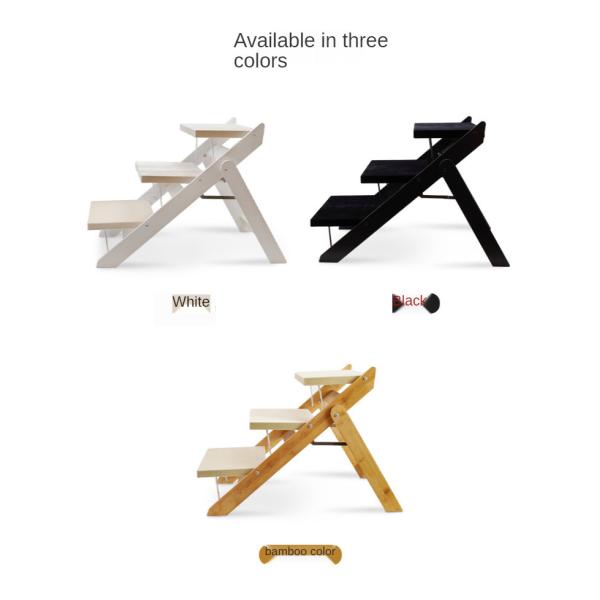 Non Slip 70cm Dog Step Ladder 3 Layers Wooden Wear Resistant