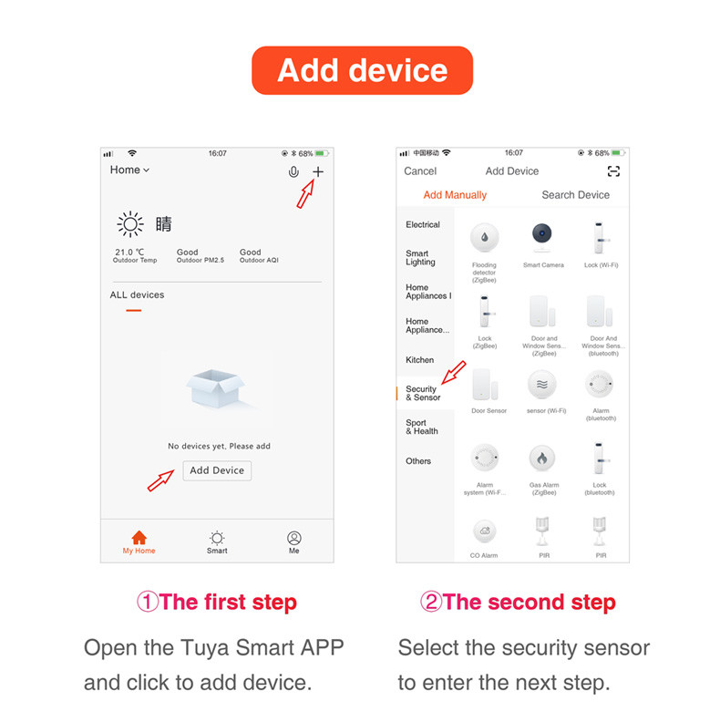 Tuya Motion Detection Pir Sensor Detector Wifi Movement Sensor Smart Life App Wireless Home Security System