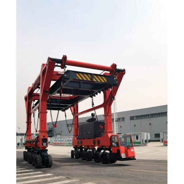 Container Handling Straddle Carrier Truck Energy Storage Tanks Carrier 60T