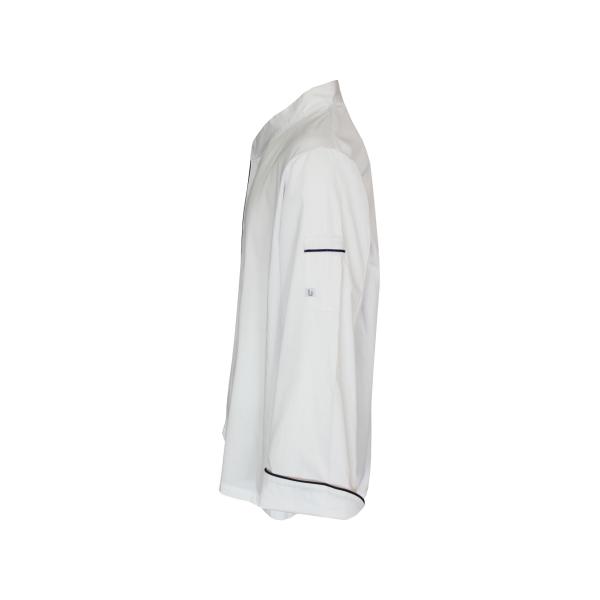 215 GSM Long Sleeve Chef Jacket With Black Pipings And Mesh Construction