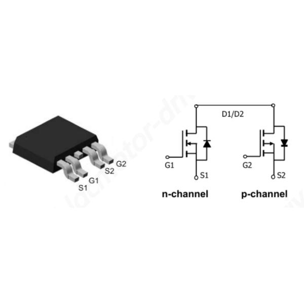 JUYI JY13M 40V Surface Mount N and P Channel MOSFET for Brushless DC Motor Driver IC