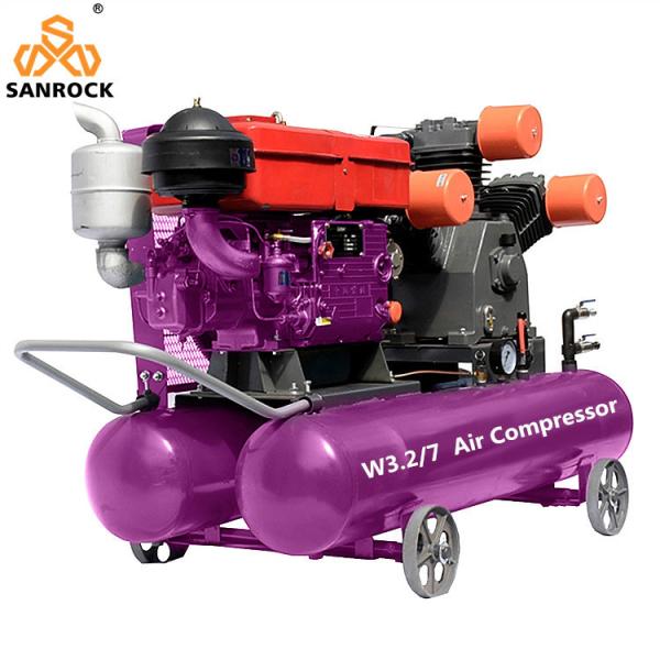 Reciprocating Air Compressor Machine Portable Diesel Power Mini Piston Air Compressor