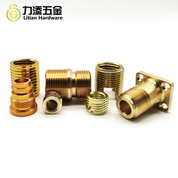 M12 Precision CNC Machining Parts Brass Threaded Inserts Polished