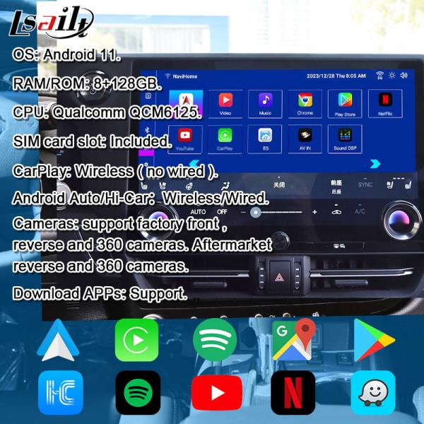 Pin to Pin Android Infotainment Interface for Lexus GX550 2024 RX NX LX ES Included YouTube, NetFlix, Google Play, Waze