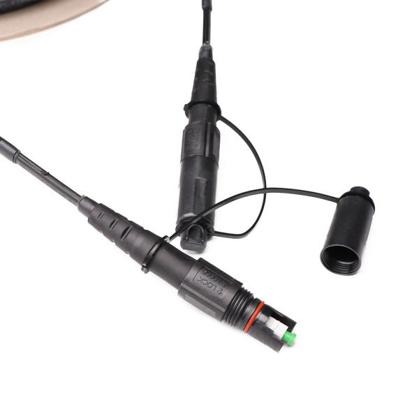 Customized 1 Fiber FTTH Solution Drop Cable MINI IP OptiTap To SC APC