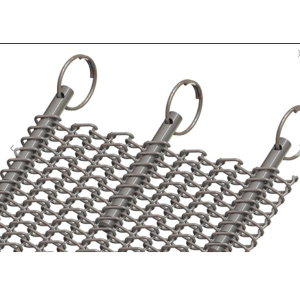 Balanced Sprial Weave Metal Curtain Drapery / Chain Link Drapery