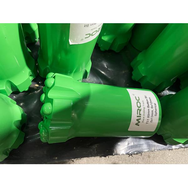 T51 89mm Button Drill Bit Tungsten Carbide / 14 Buttons Threaded