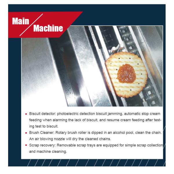 Single Phase Cookies Biscuit Sandwiching Machine Automatic Single Lane
