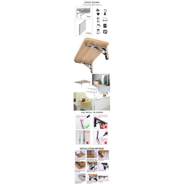 Triangle Adjustable Bench Table Bracket L Angle Wall Mounting Shelf