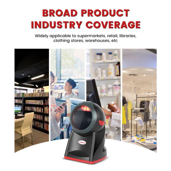 Supermarket Desktop Omni-Directional 2D Barcode Scanner Cheap USB/RS232/COM Interface QR Code Reader for IOS A4 Size POS Ready