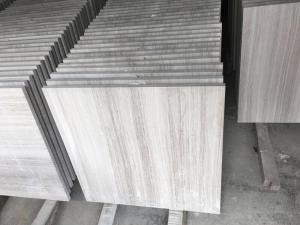 China Modern Marble Bathroom Floor Tile , Wood Grain Natural Stone Shower Tile on sale
