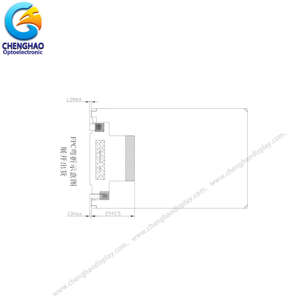 4.3inch 55pin SPI MCU TFT LCD Display Resistive Touch Screen Monitor