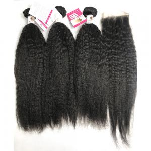 Kinky Straight Human Hair Peruvian Body Weave 22  No Smell Curling Safe