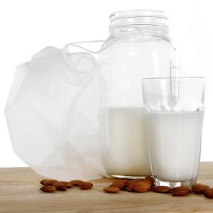 Reuse Nylon Drawstring Nut Milk Filter Bag for Cheese Juices Nut