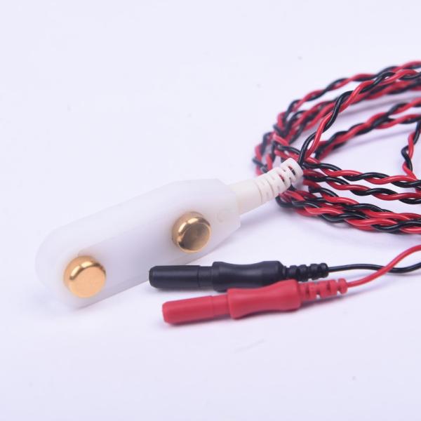 EMG Recording Bar Electrode 25mm Distance Colored White With Two Leads